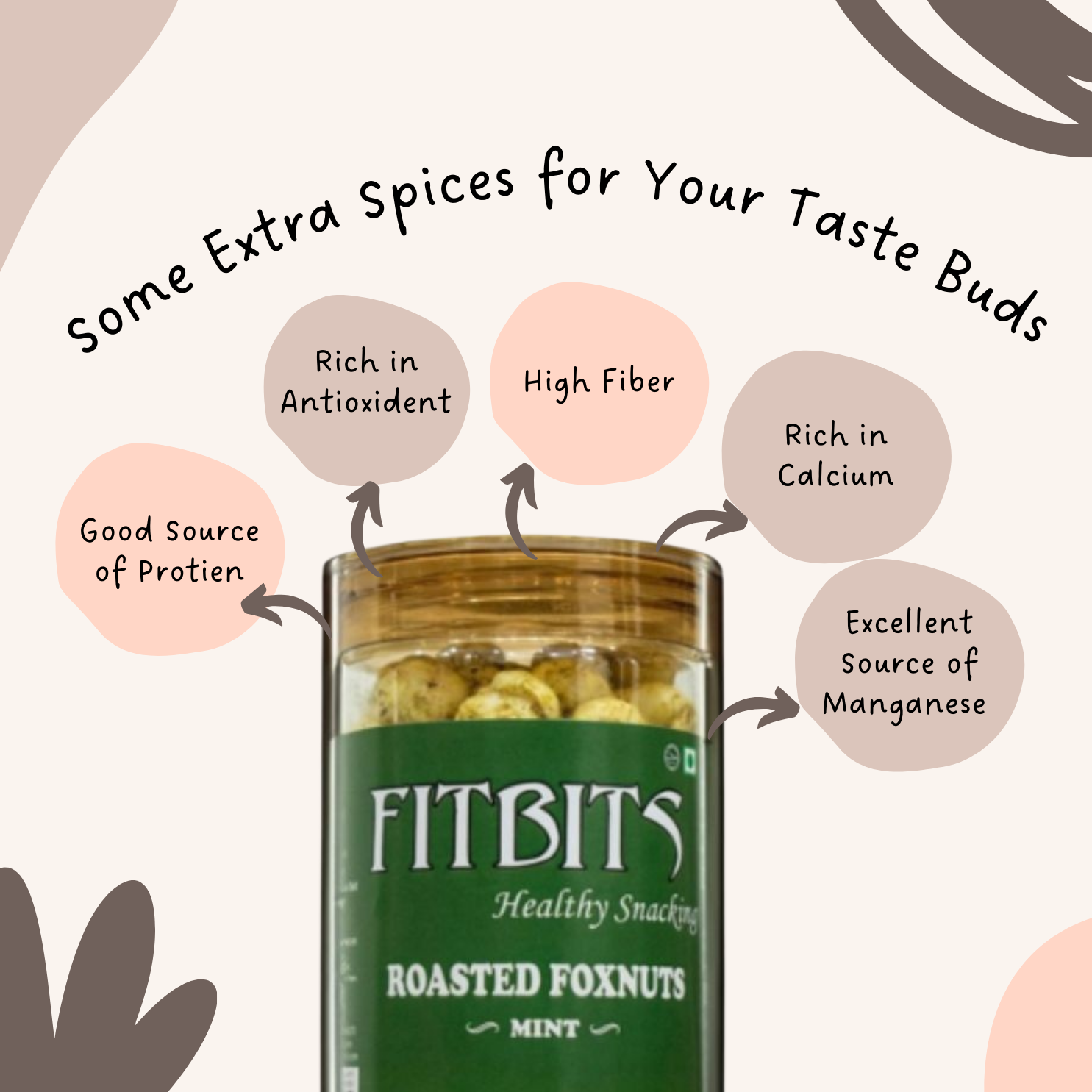 Roasted Foxnuts - (Mint) | Zero Cholesterol | Diet Snack | (Net wt. 70 Gm) - Image 4