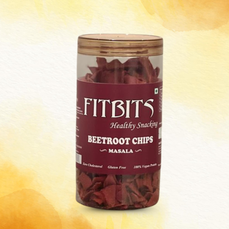 FITBITS Healthy Snacking Beetroot Chips - Masala | Healthy Snacks |(150g)