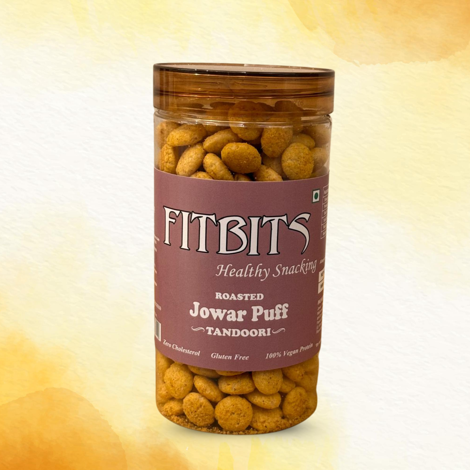 FITBITS Roasted Jowar Puff – Tandoori Flavor | Healthy Snacks | 80 Grams