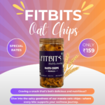 FITBITS Healthy Snacking Oats Chips - Masala| 100% Vegan | Healthy Snack| (150g) - Image 3